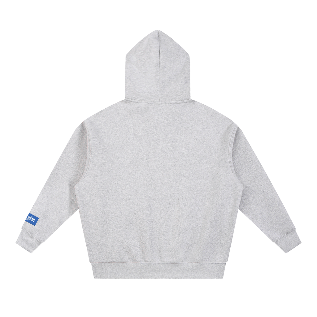 Sweat à capuche ample Signature Cobalt — 345 GSM